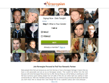 Tablet Screenshot of norwegianpersonals.com